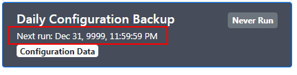 Backup Schedule with Error