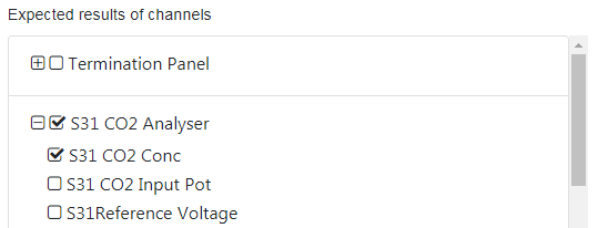 Expected Results Channel Selection