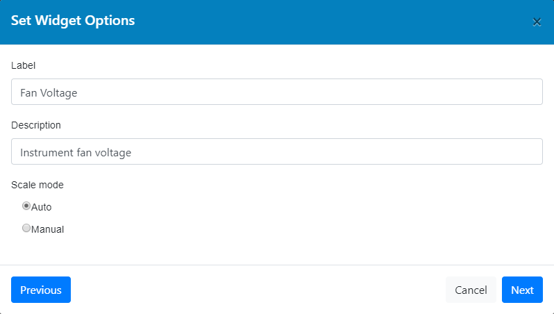 Configuring single channel widget options