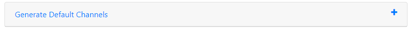 Generate Default Channels